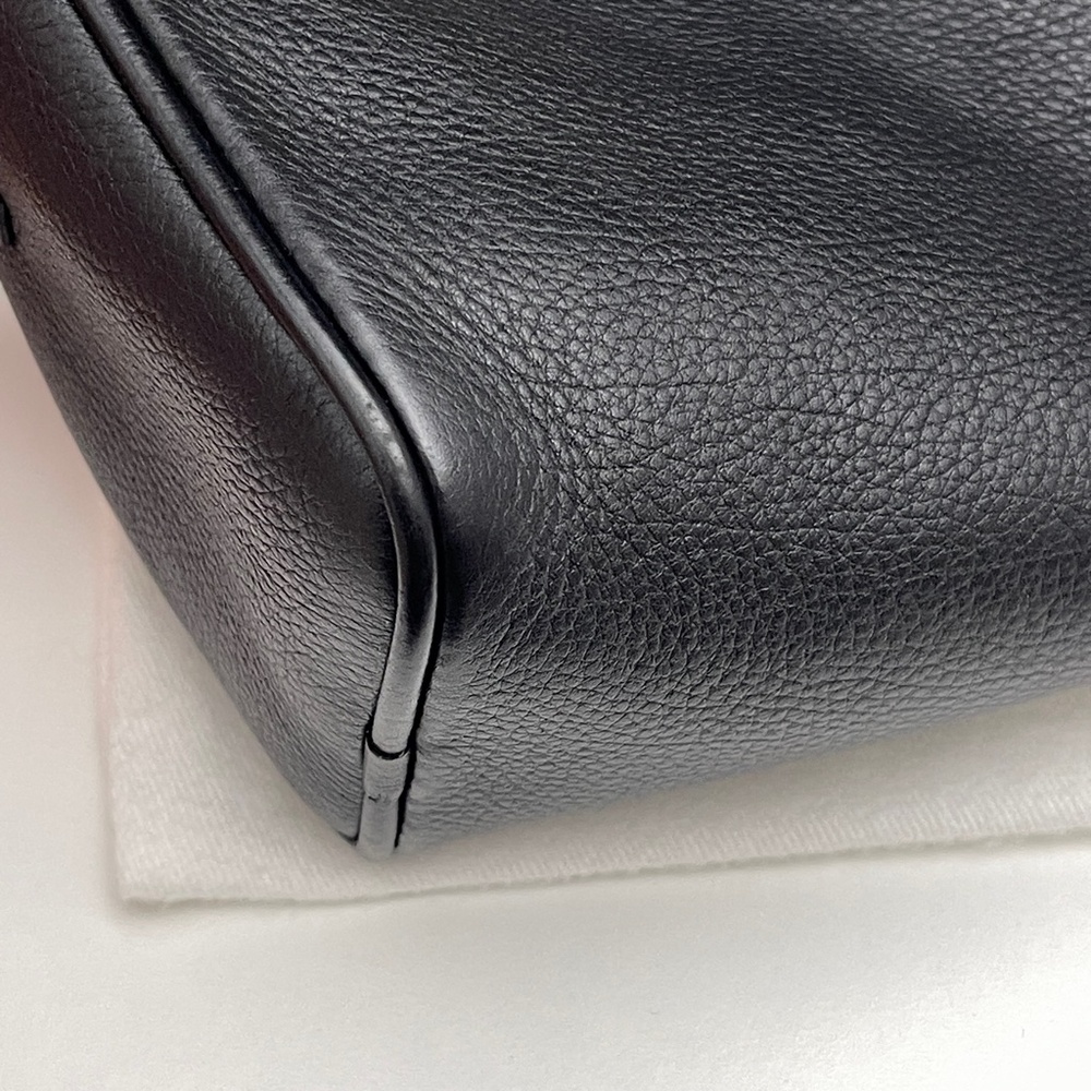 THE ROW Black 90s Zip leather Shoulder Bag Mini handbag Bag w/dust bag - Picture 10 of 16